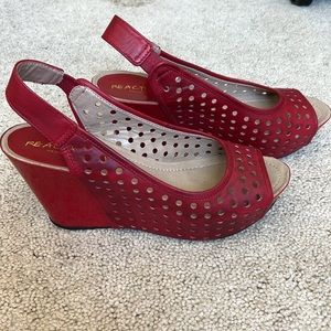 Very cute red wedges. Size 10